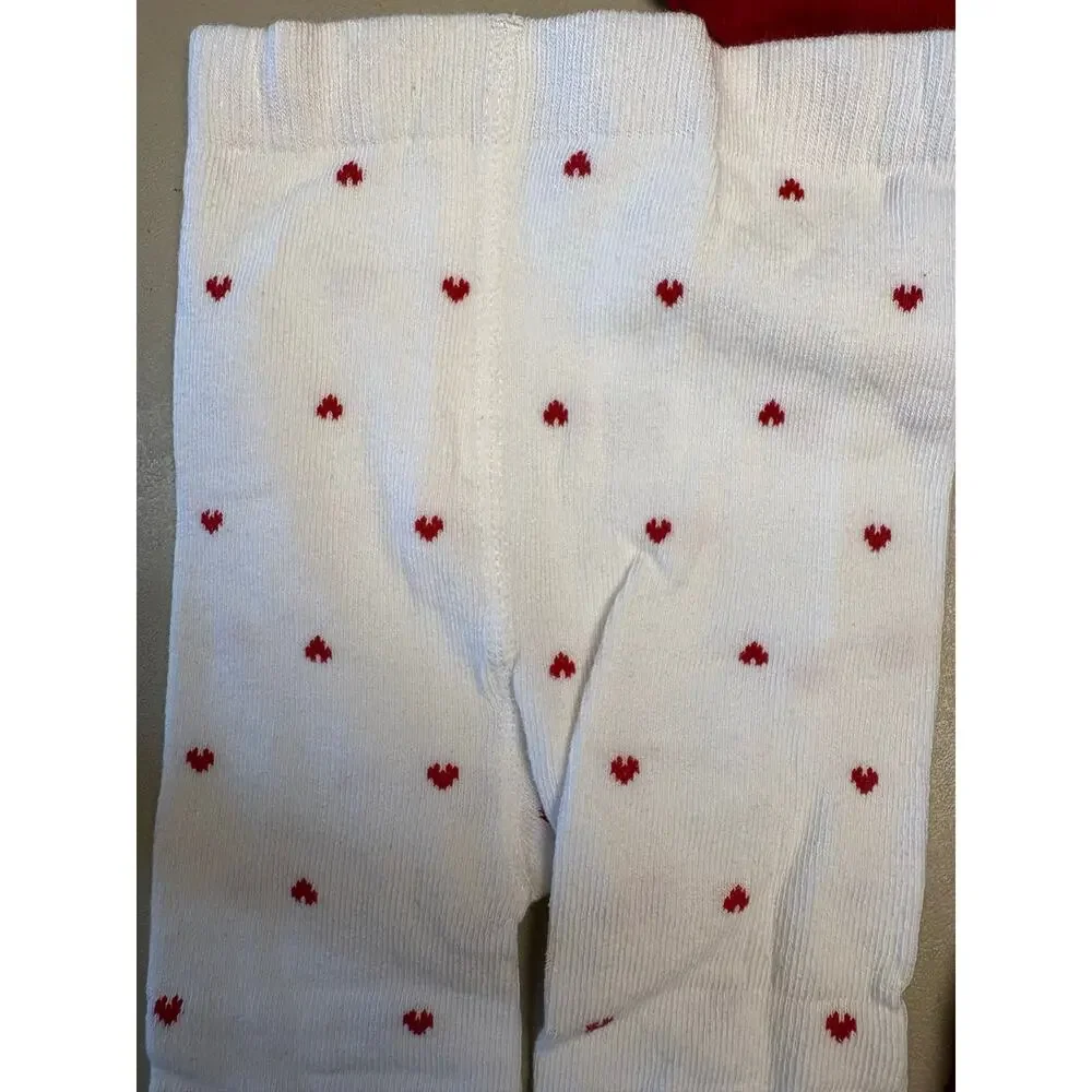 Baby Girl Carter’s Red Ruffle Bodysuit Tights Set 18M NWT Valentine Holiday